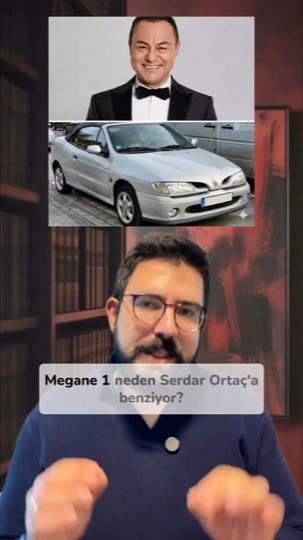 Megane 1’in Serdar Ortaç’a benzetilmesi üzerinden pareidolia ve insan beyninin yüz algısını anlatan video.